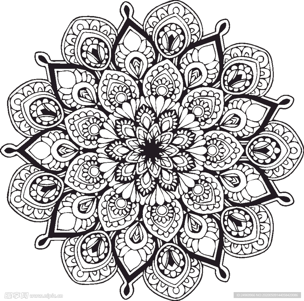 曼陀罗花纹