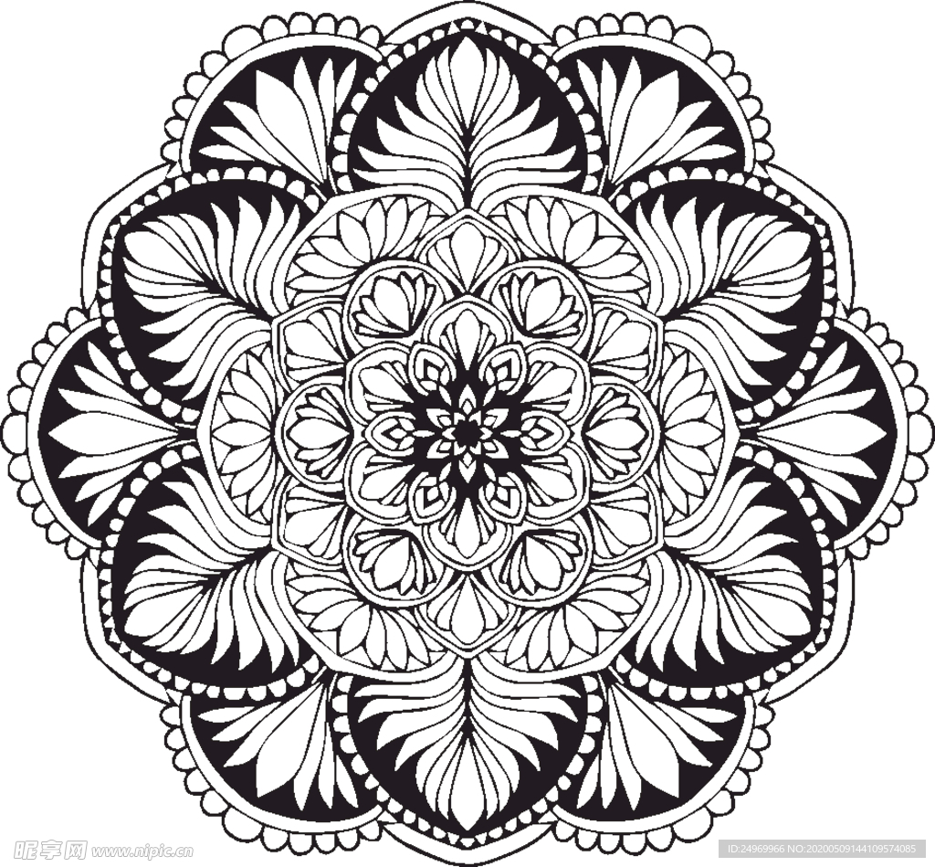 曼陀罗花纹
