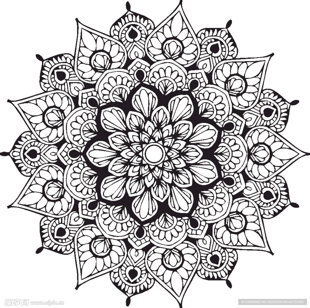 曼陀罗花纹