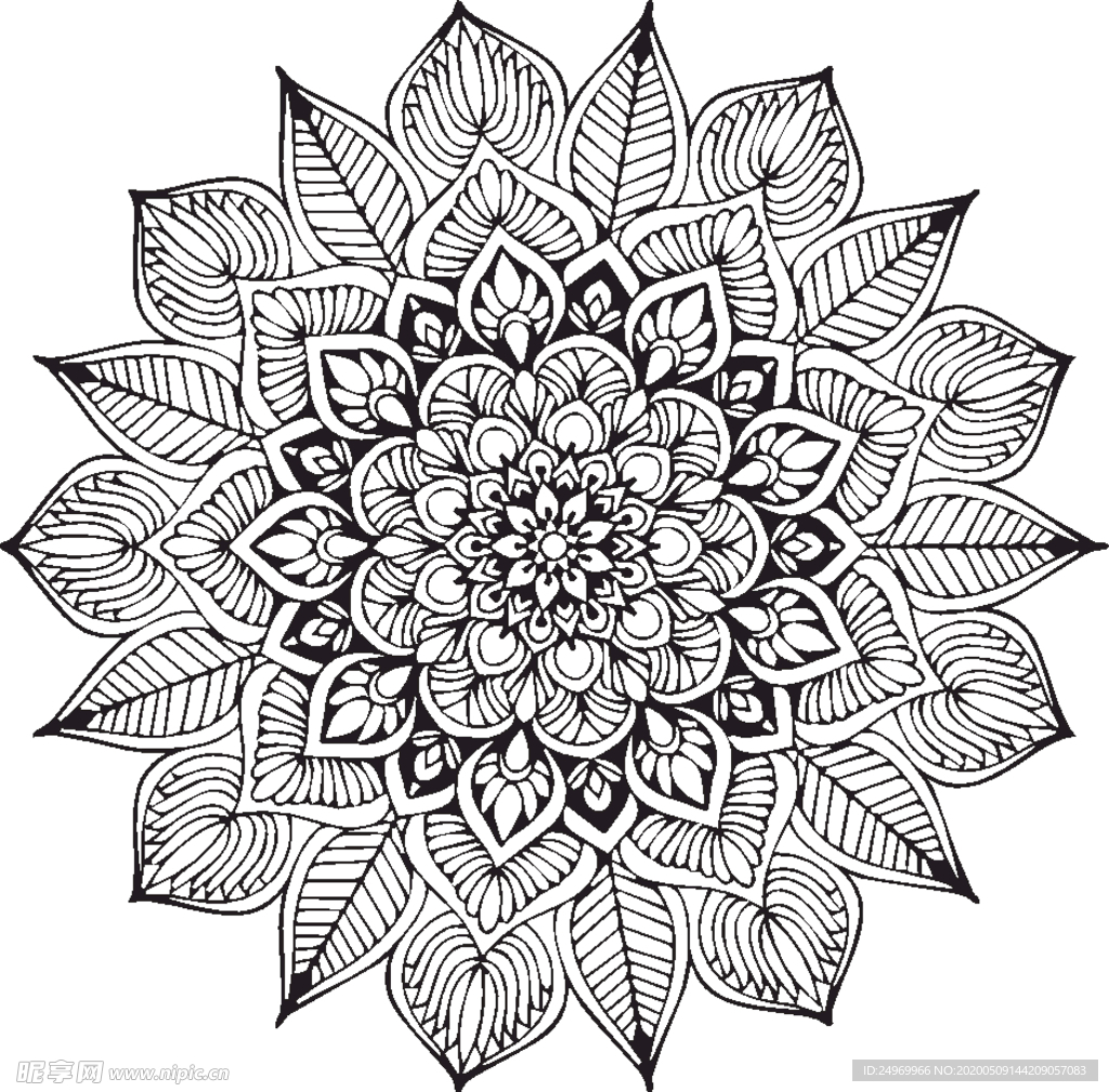 曼陀罗花纹