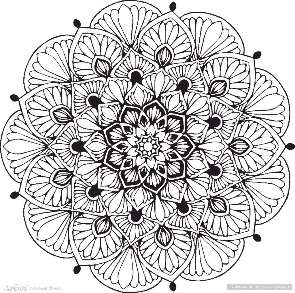 曼陀罗花纹