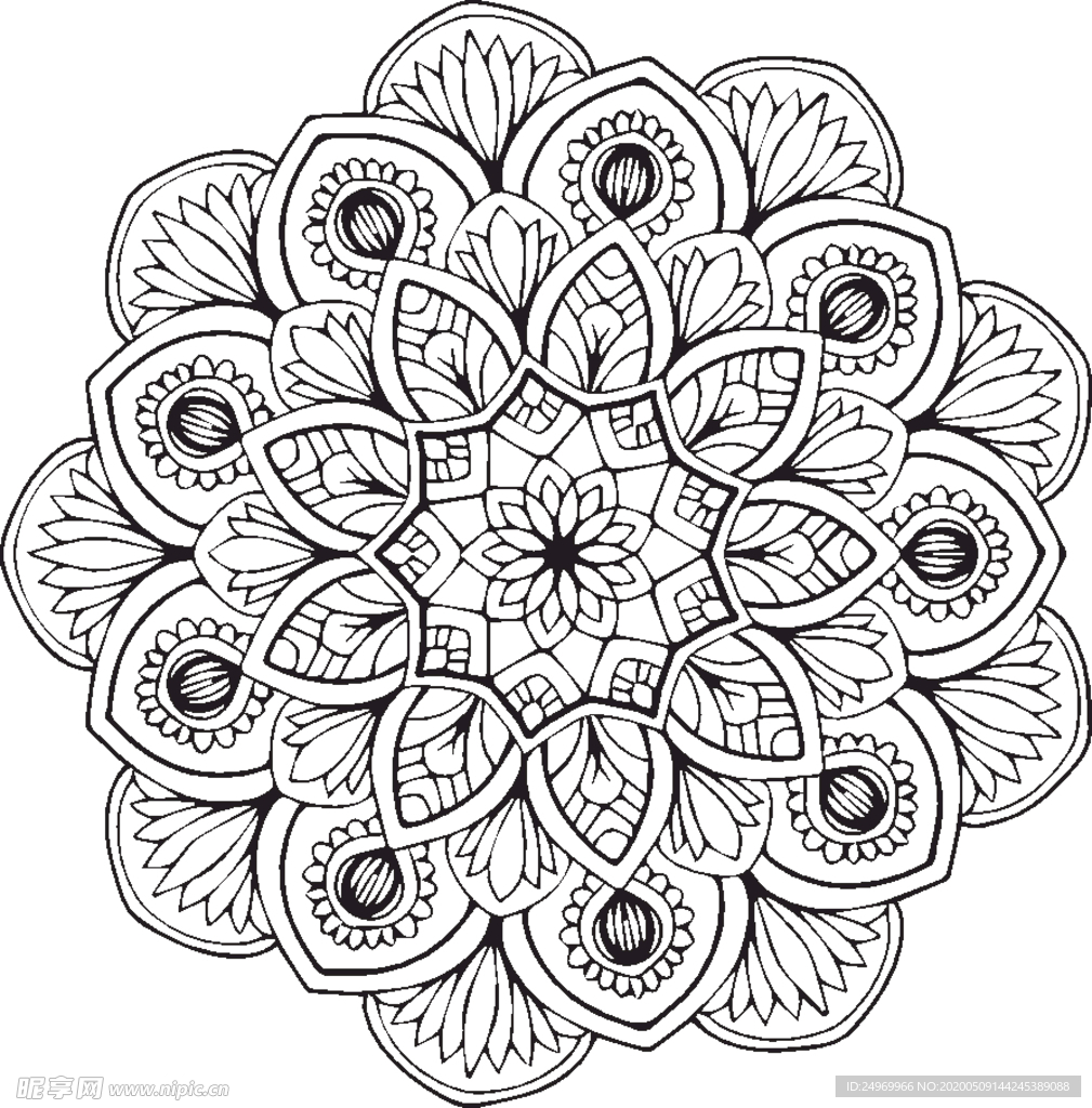 曼陀罗花纹