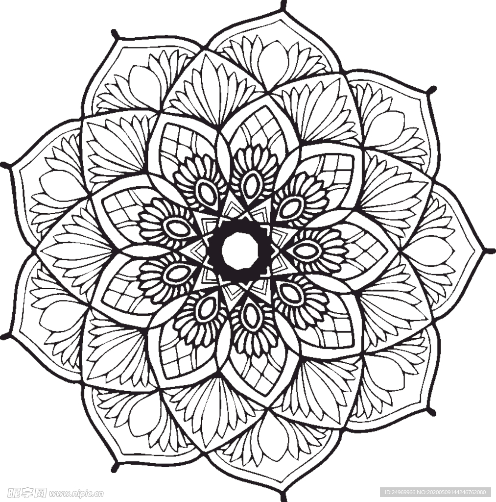 曼陀罗花纹