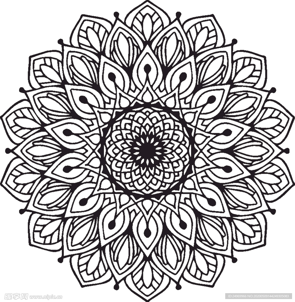 曼陀罗花纹