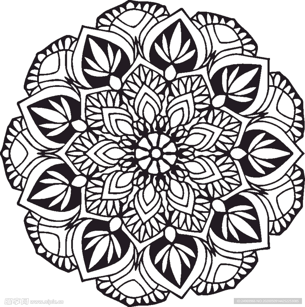 曼陀罗花纹