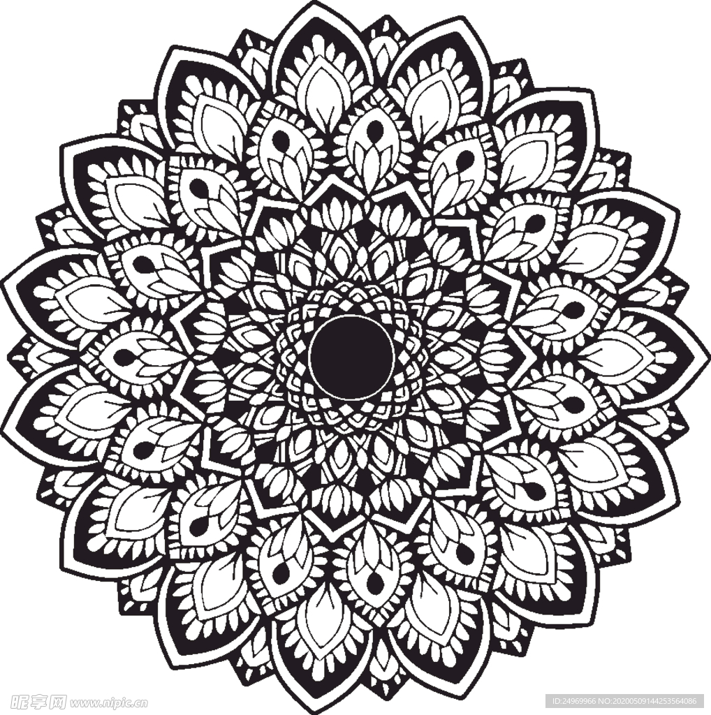 曼陀罗花纹