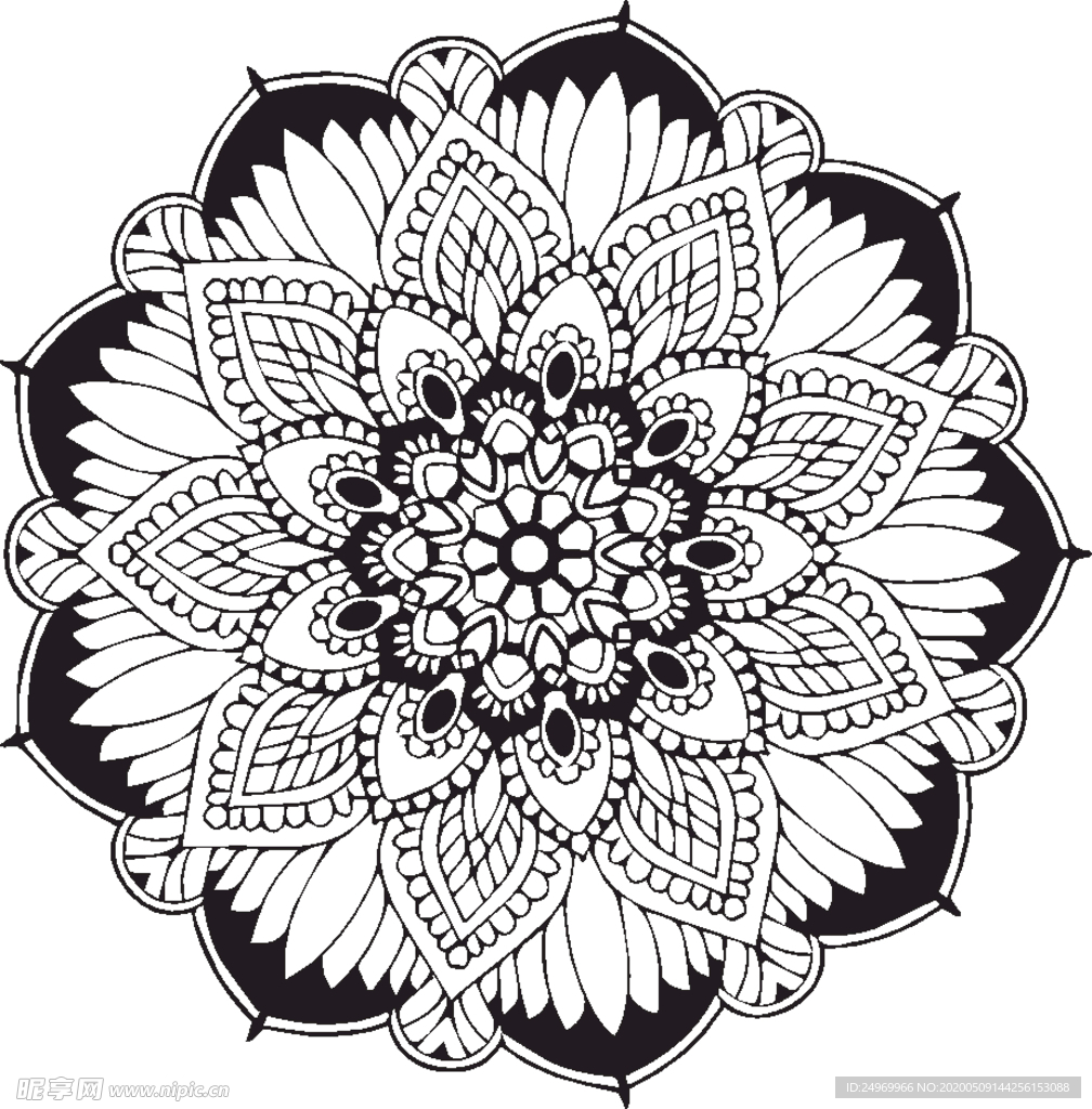 曼陀罗花纹