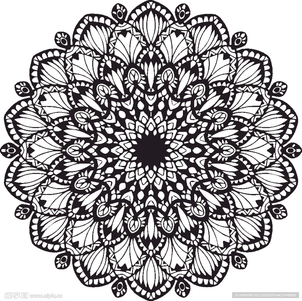 曼陀罗花纹