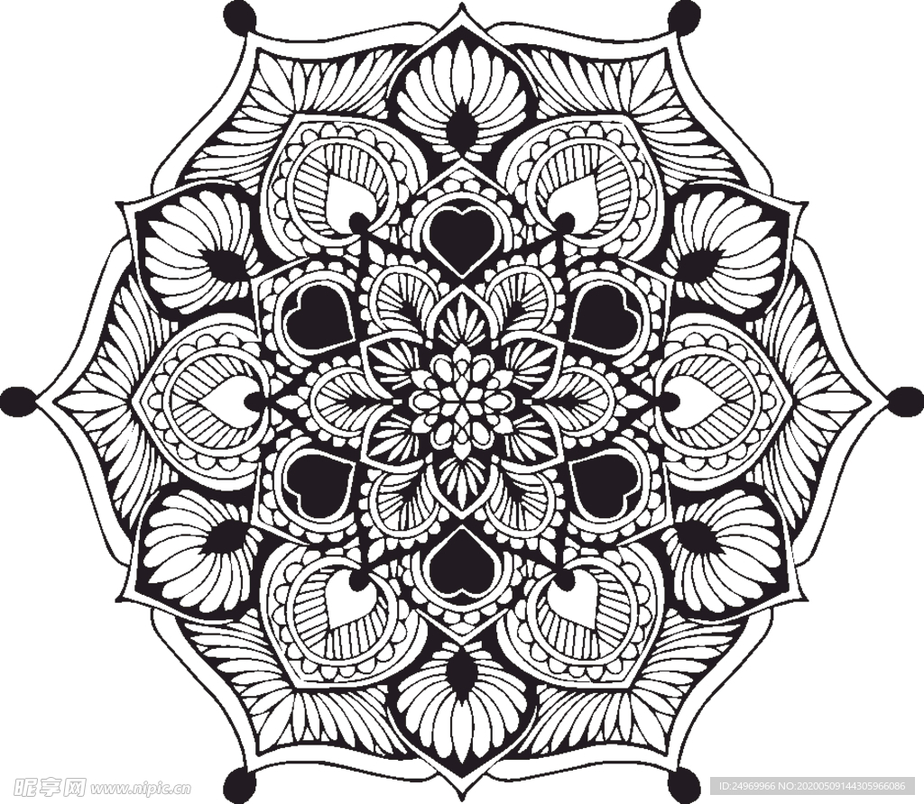曼陀罗花纹