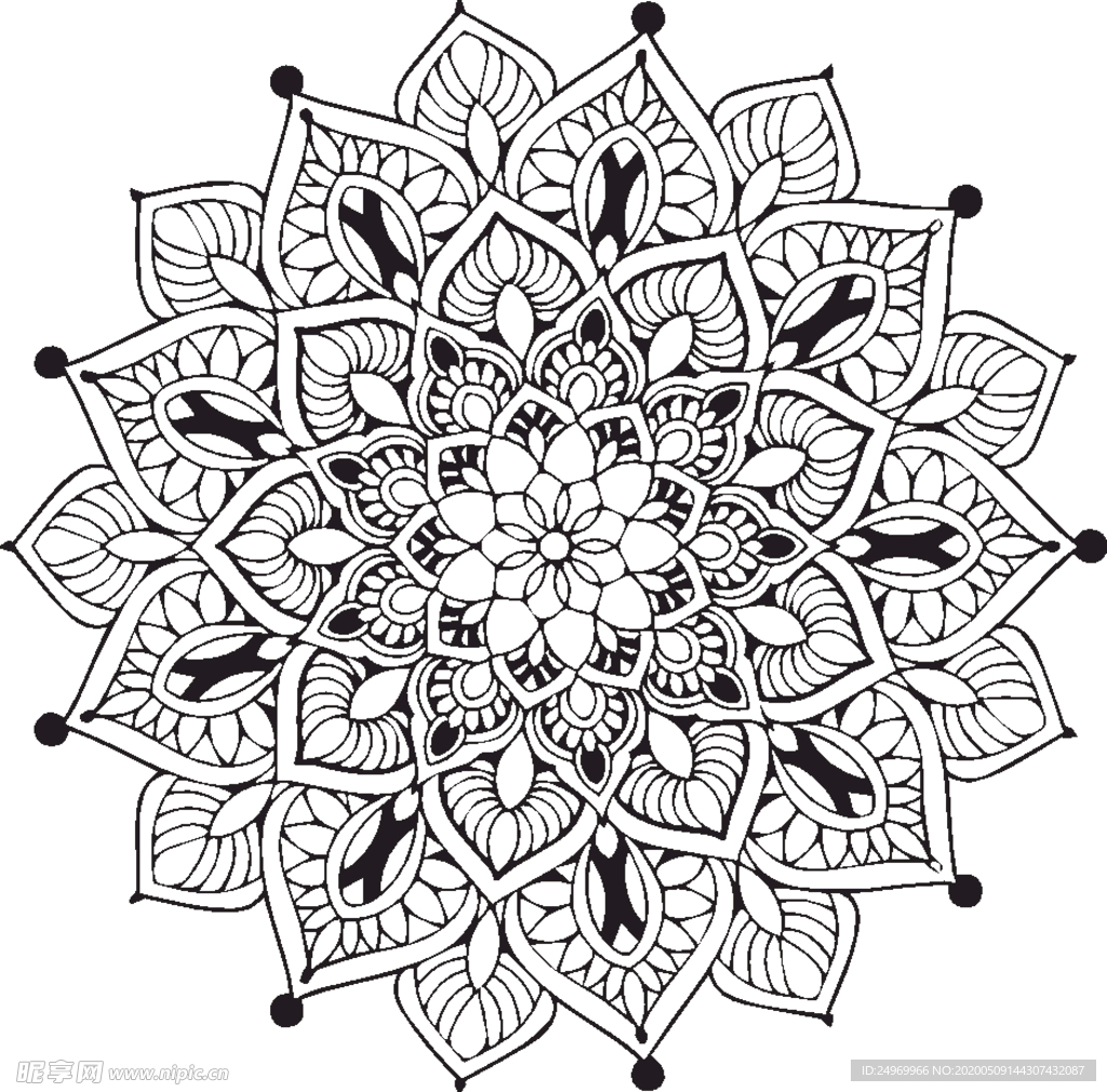 曼陀罗花纹