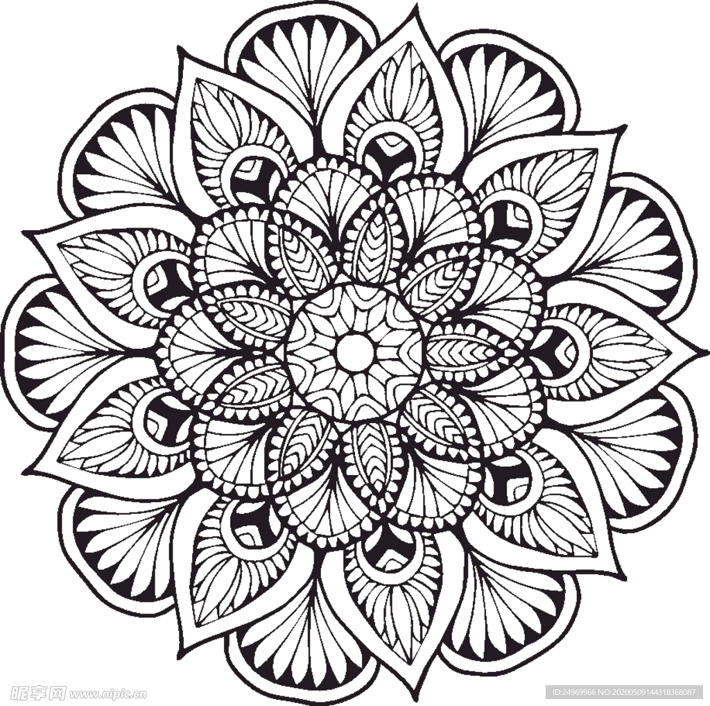 曼陀罗花纹