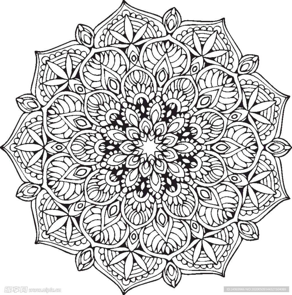 曼陀罗花纹