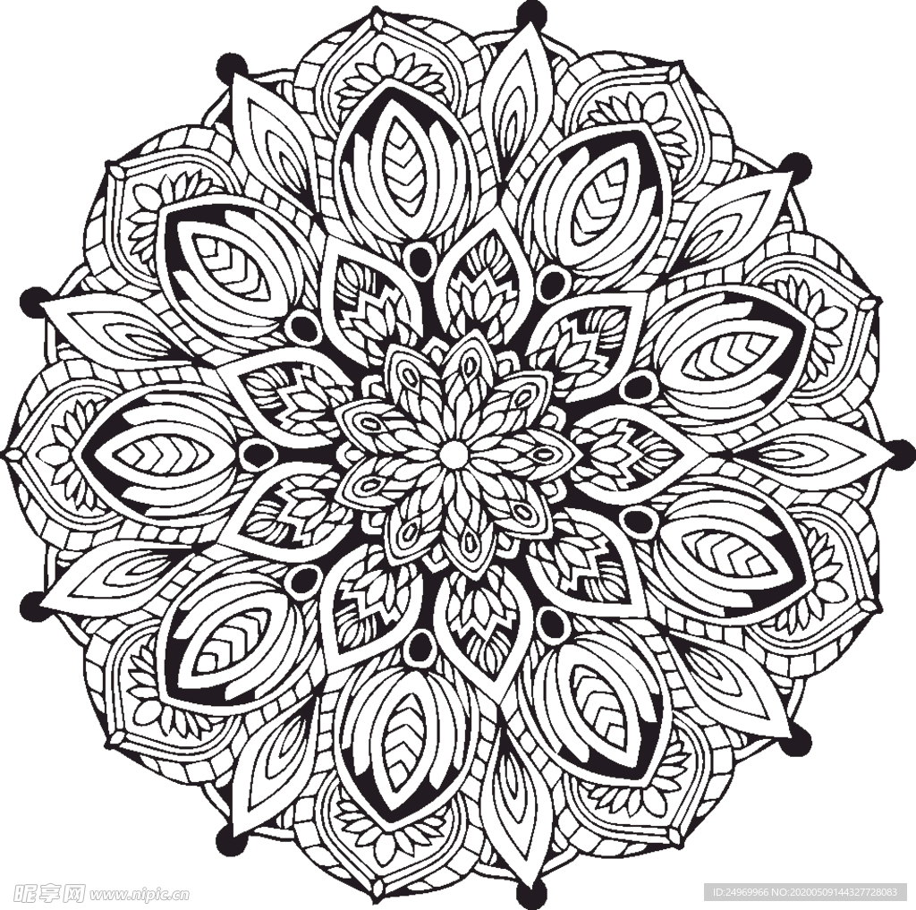 曼陀罗花纹