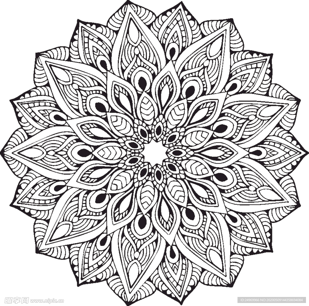 曼陀罗花纹