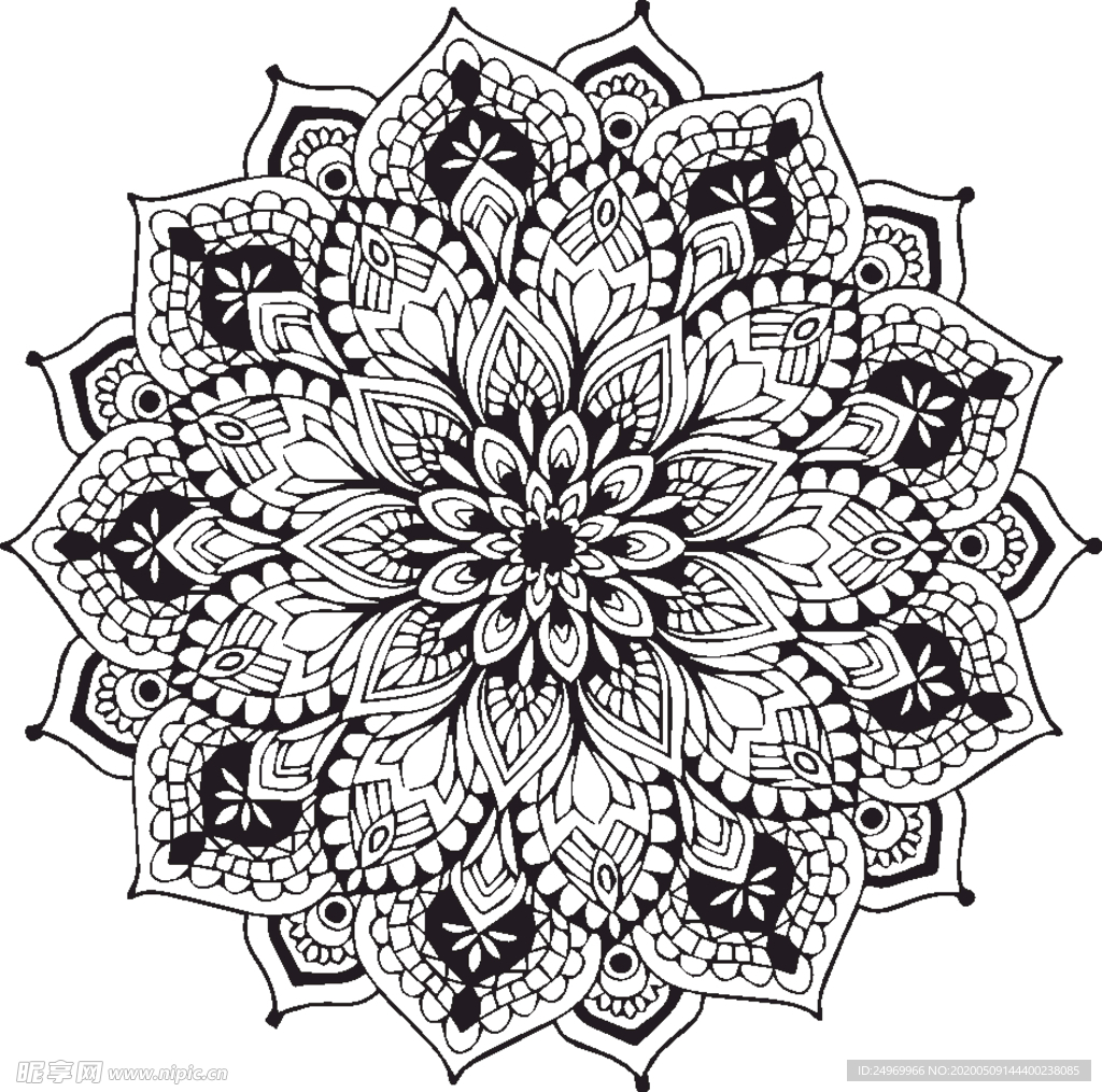 曼陀罗花纹
