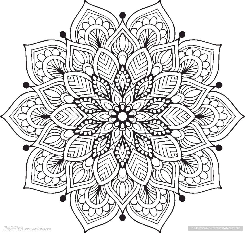 曼陀罗花纹