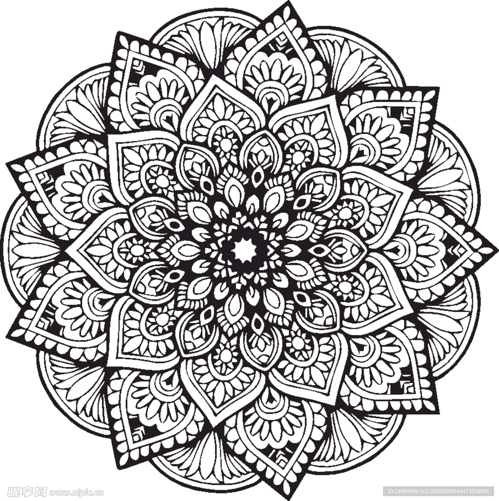 曼陀罗花纹