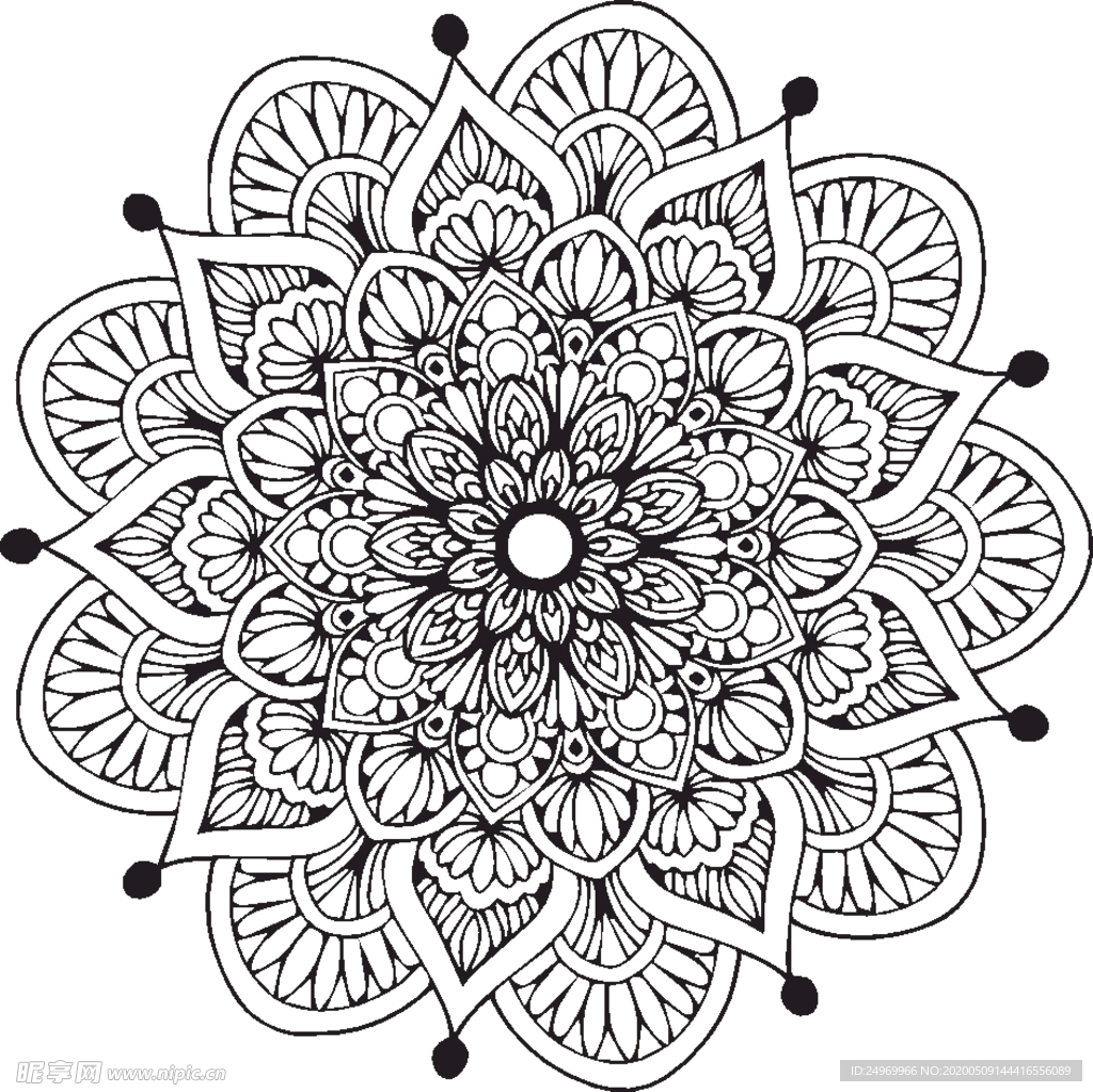 曼陀罗花纹