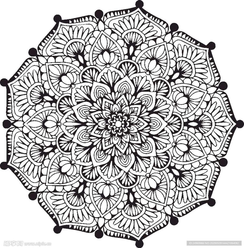 曼陀罗花纹