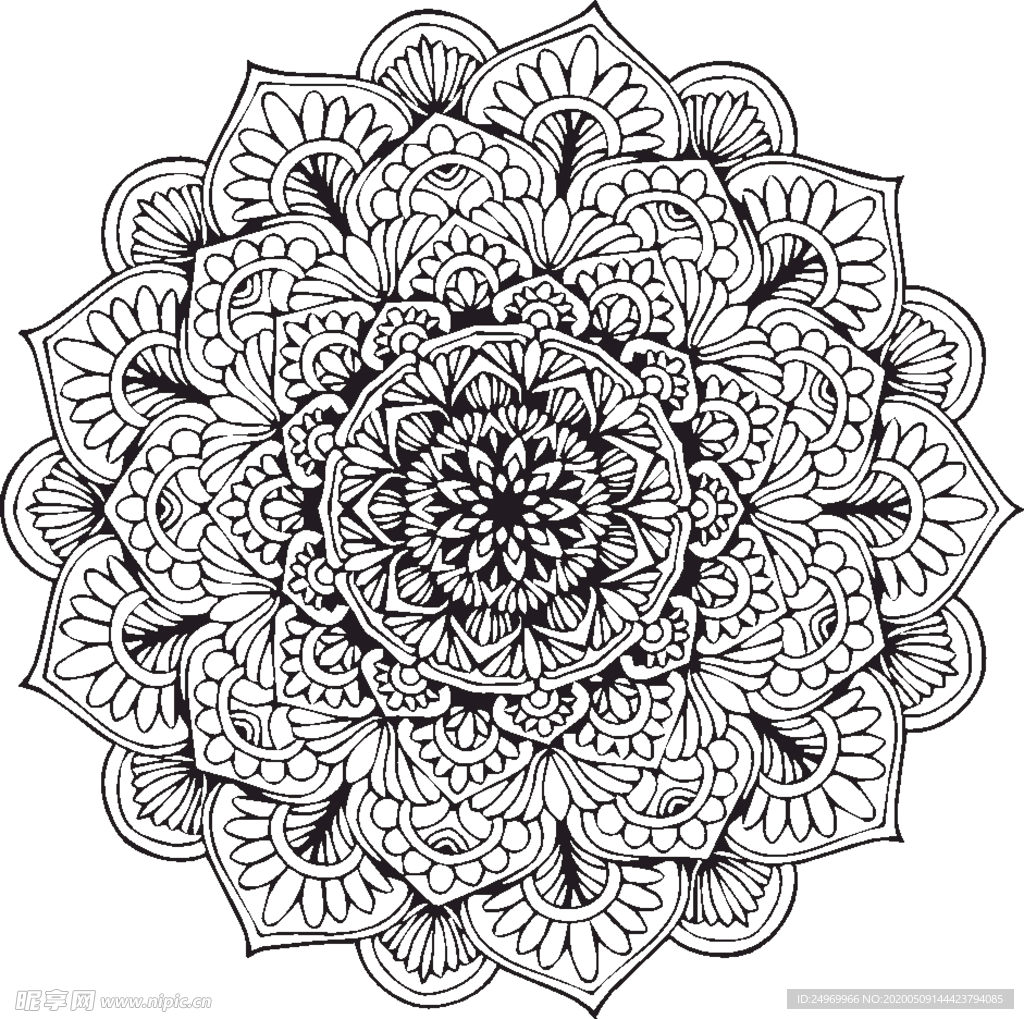 曼陀罗花纹