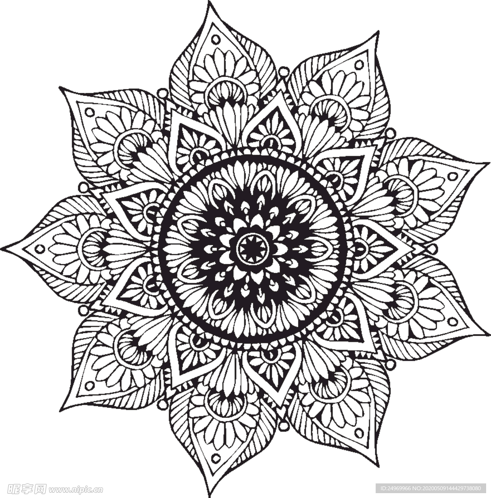 曼陀罗花纹