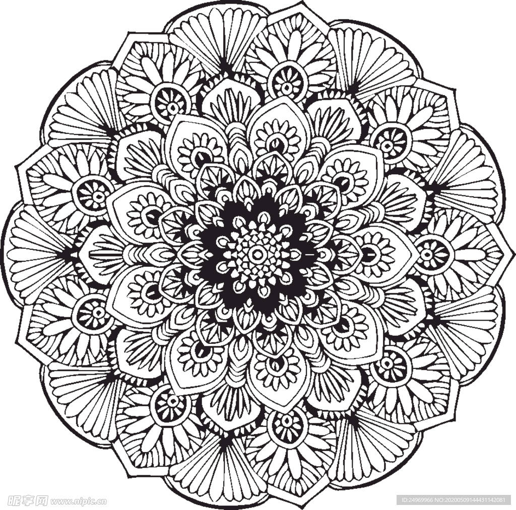 曼陀罗花纹