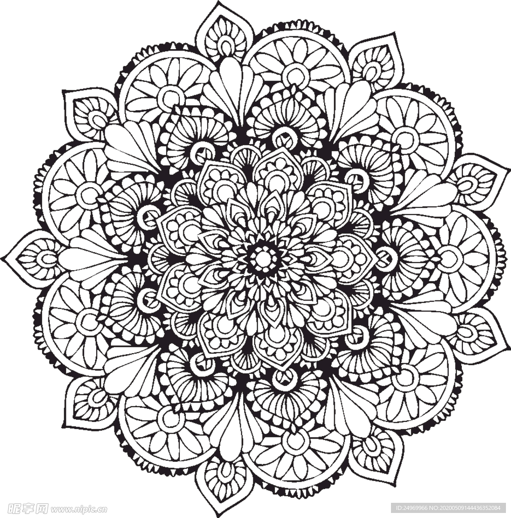 曼陀罗花纹