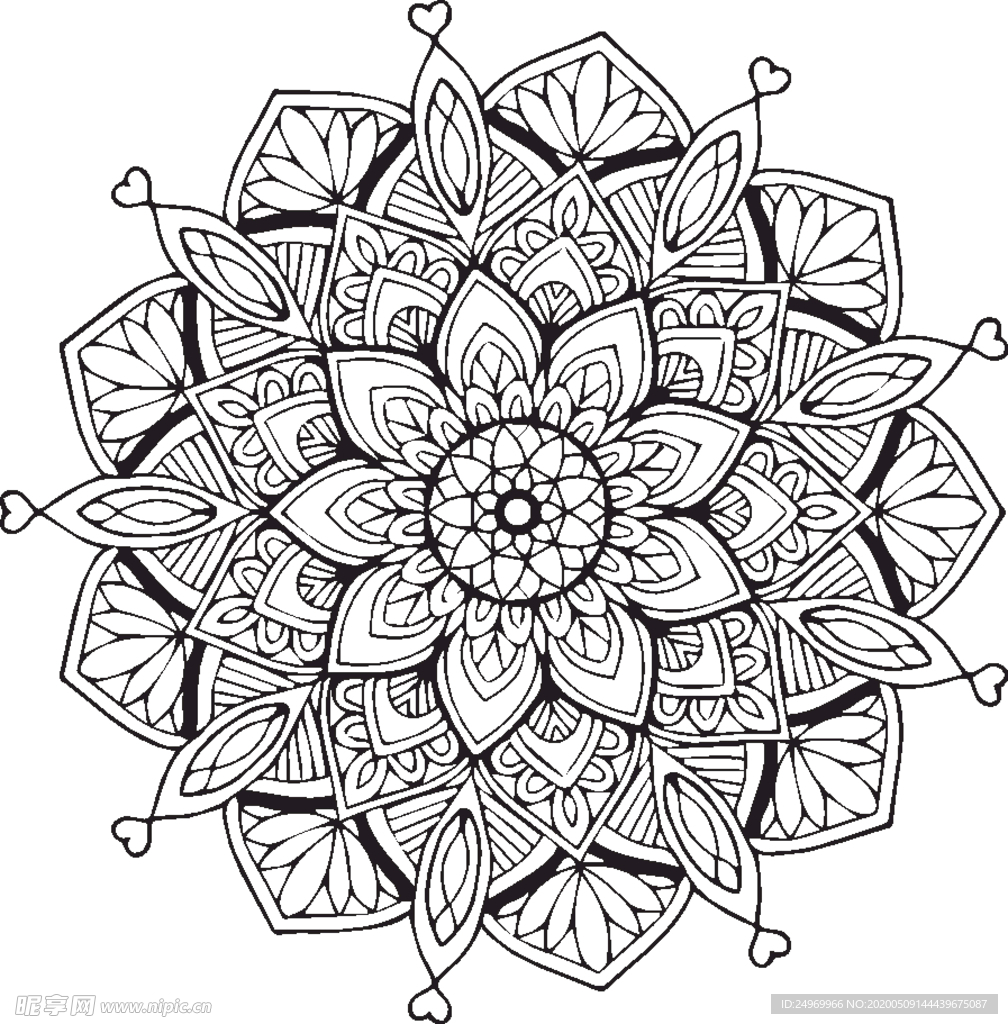 曼陀罗花纹