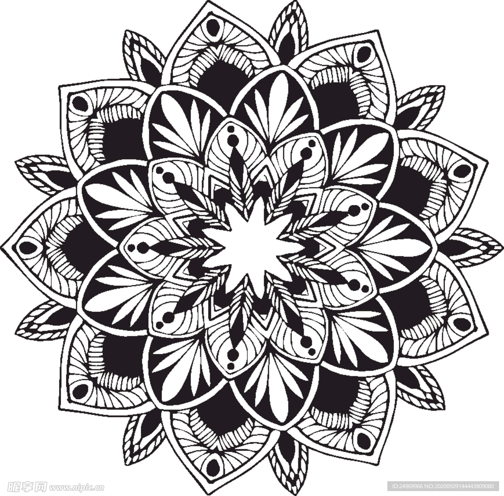 曼陀罗花纹