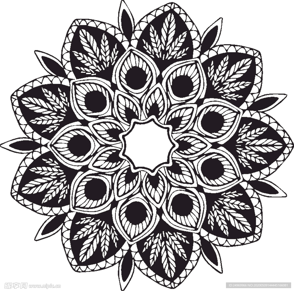 曼陀罗花纹