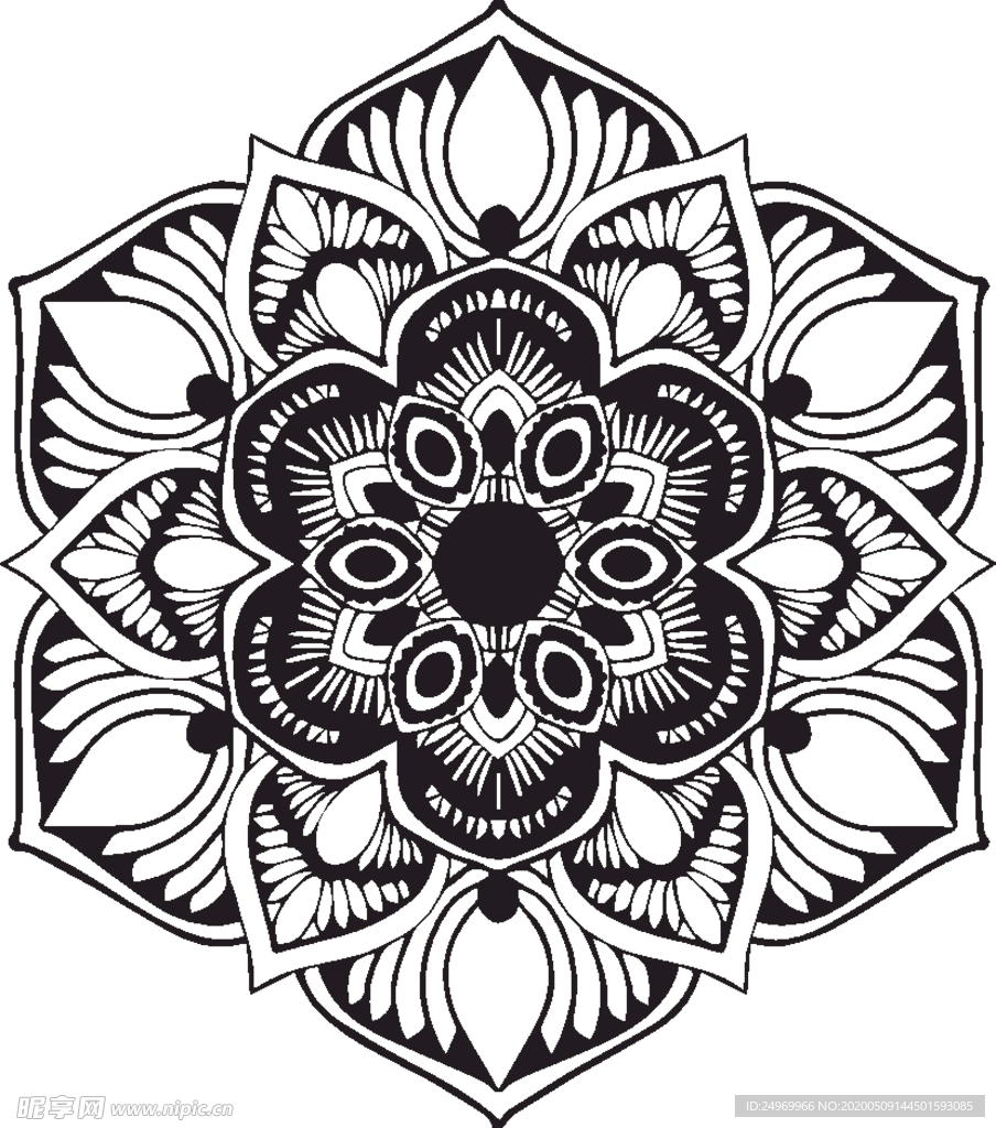 曼陀罗花纹