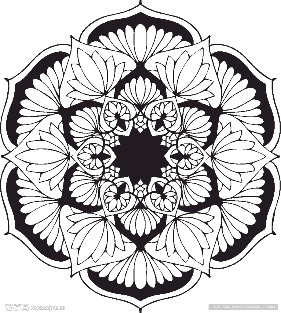 曼陀罗花纹