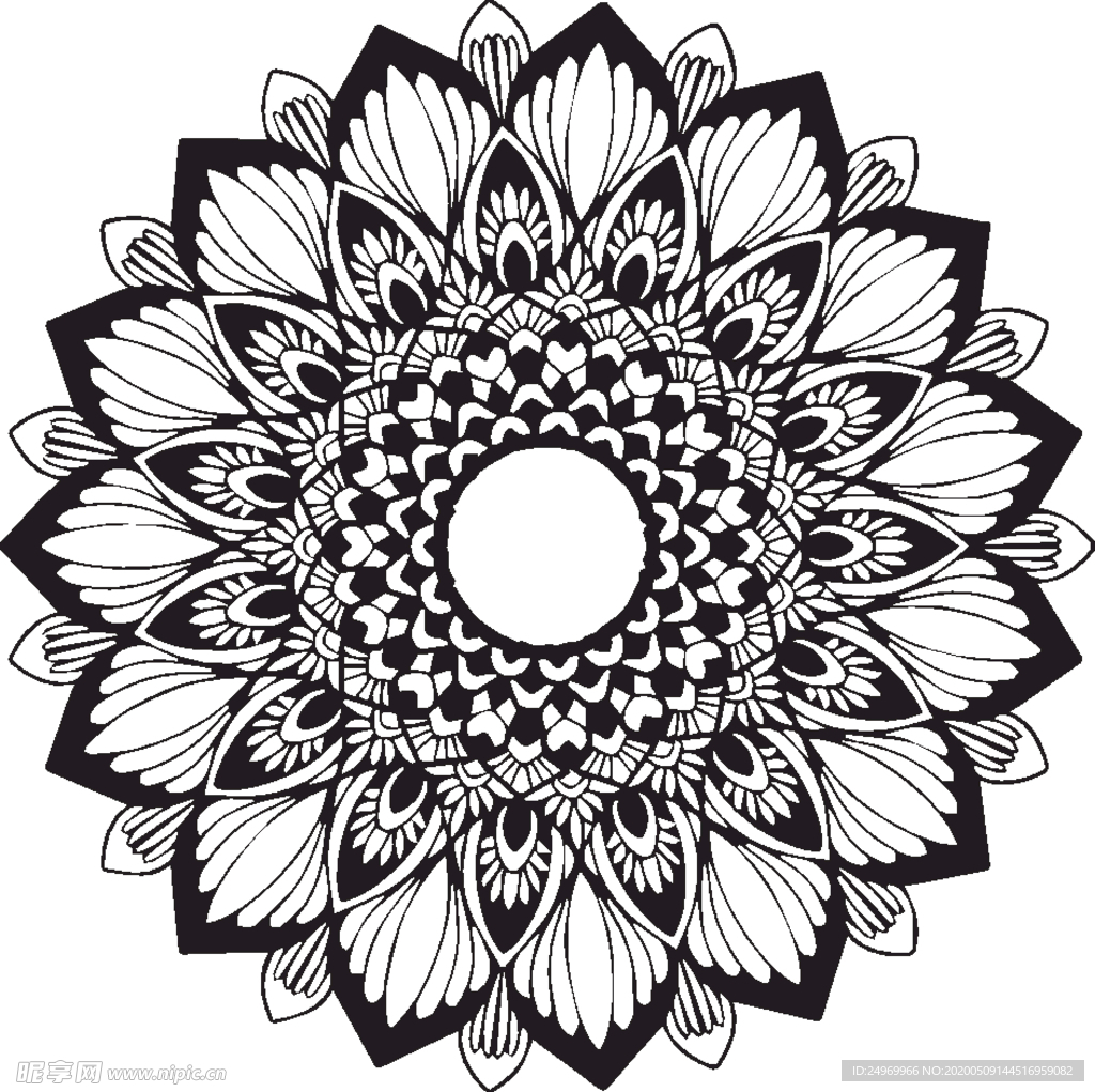 曼陀罗花纹
