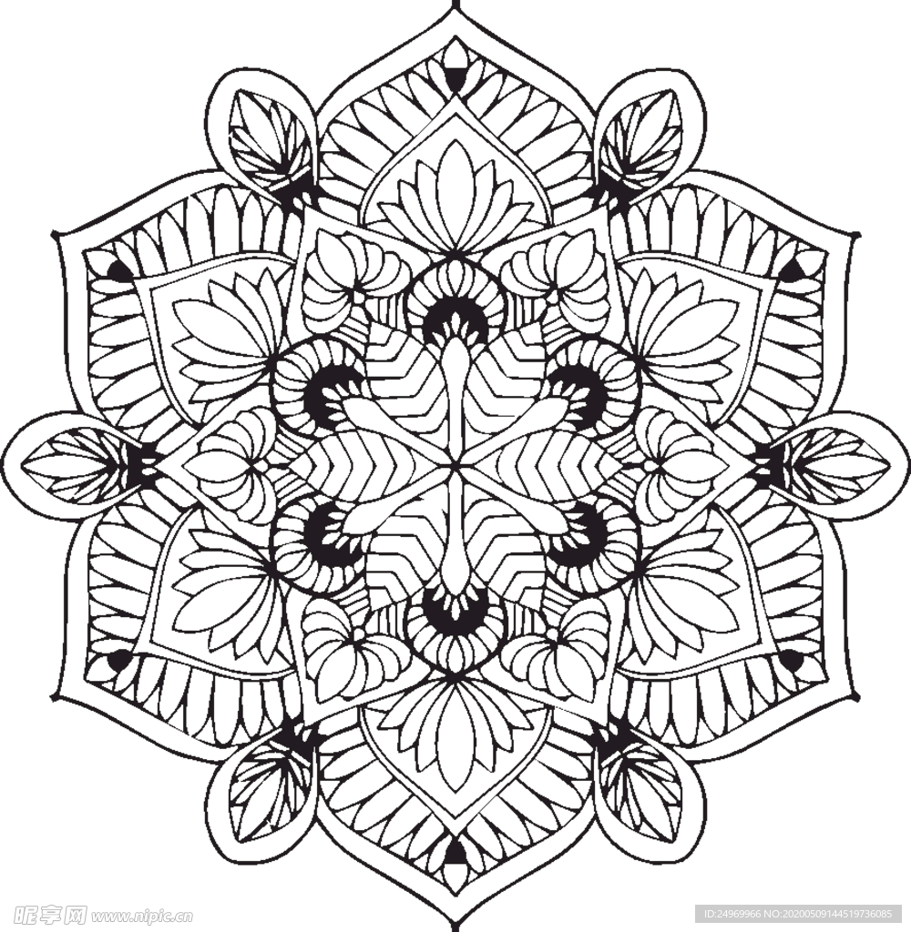 曼陀罗花纹