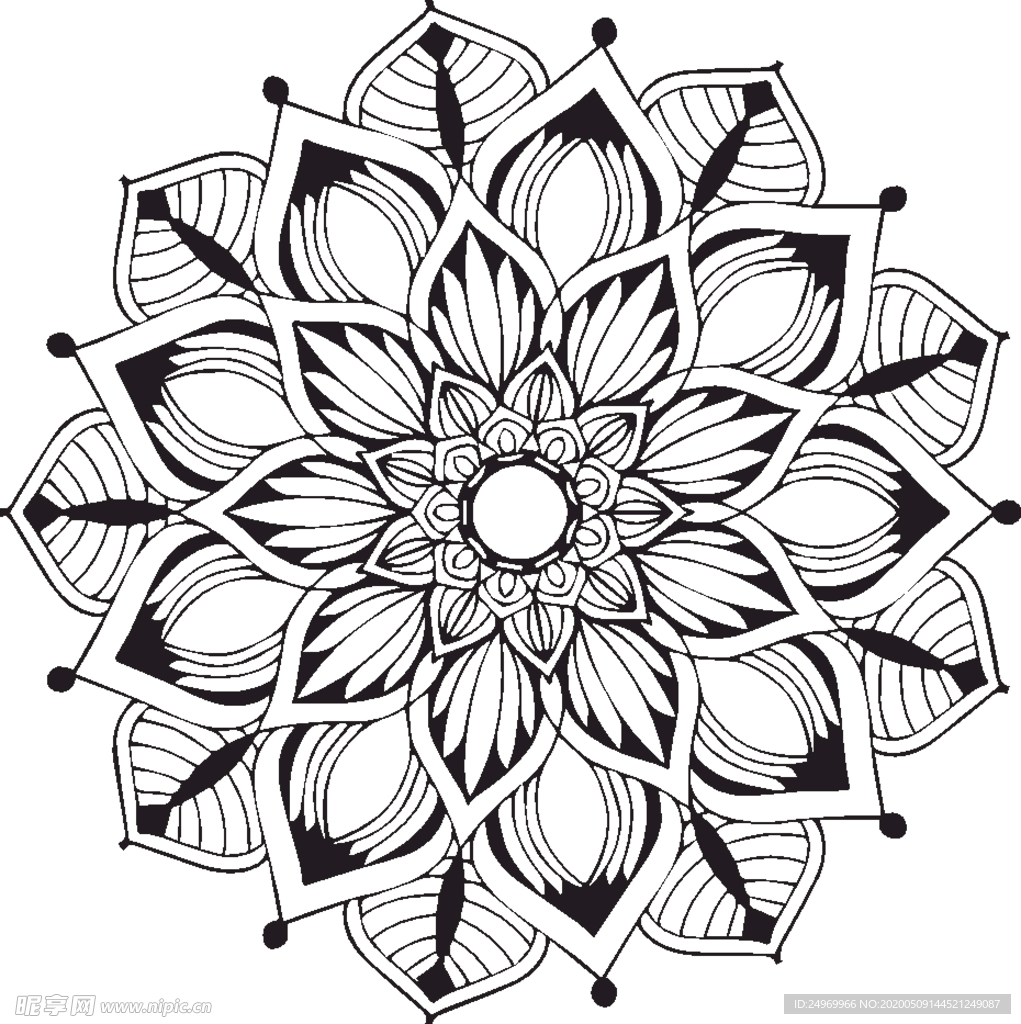 曼陀罗花纹