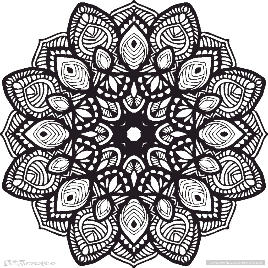 曼陀罗花纹