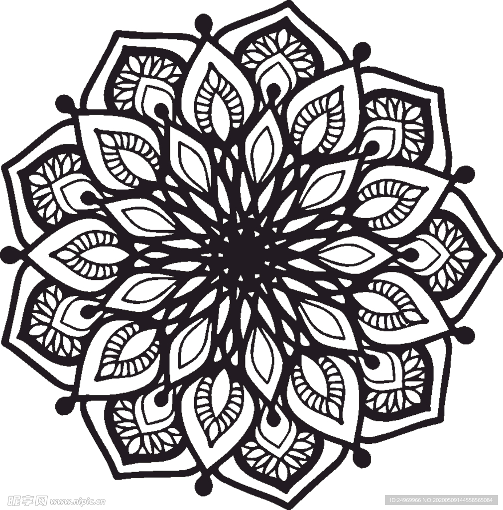 曼陀罗花纹