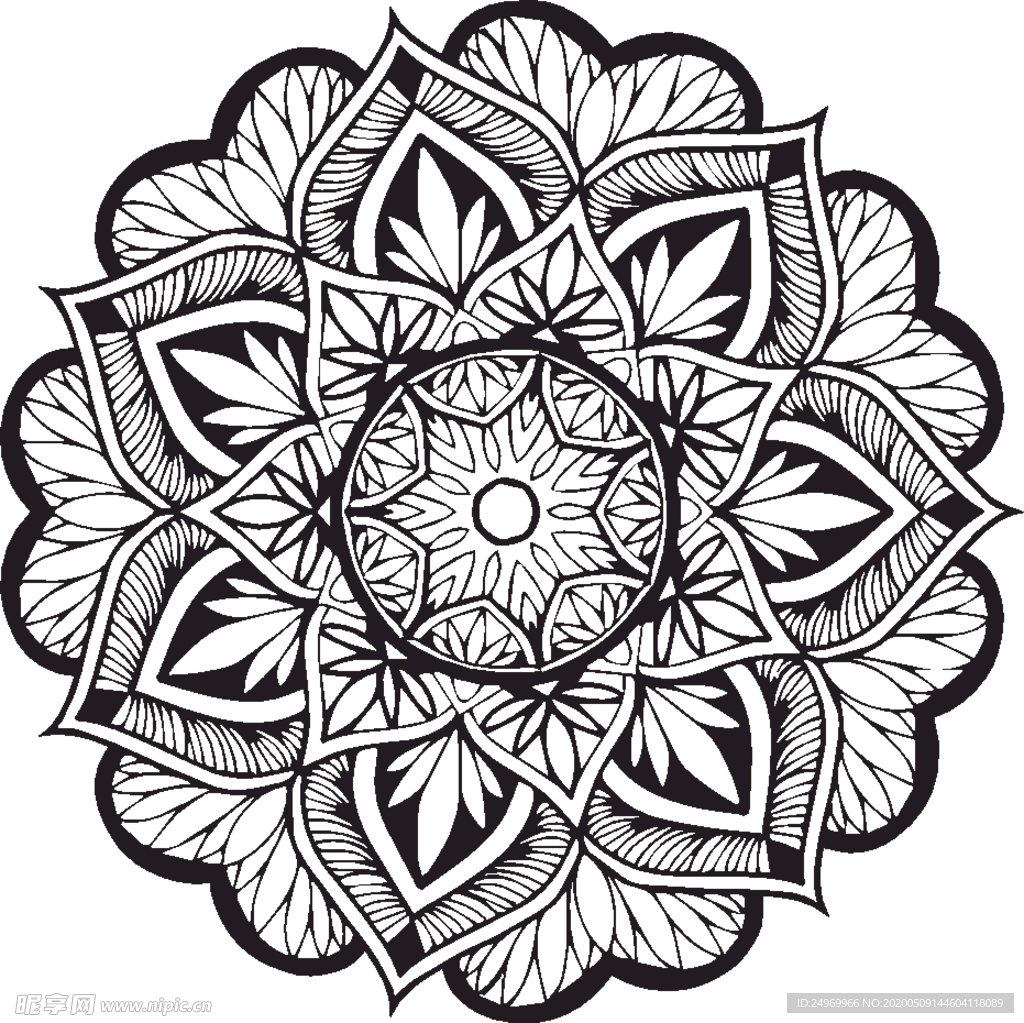 曼陀罗花纹