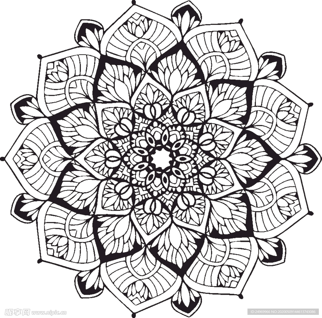曼陀罗花纹