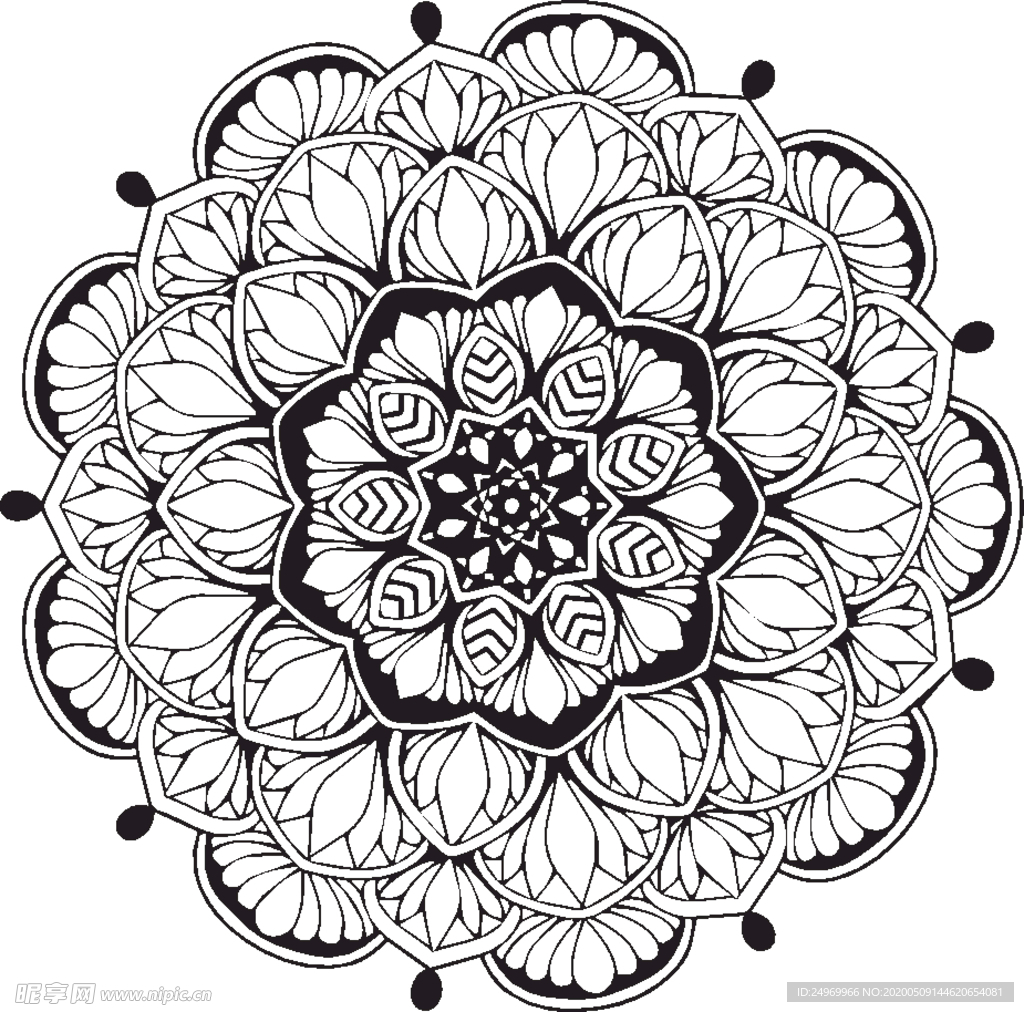 曼陀罗花纹