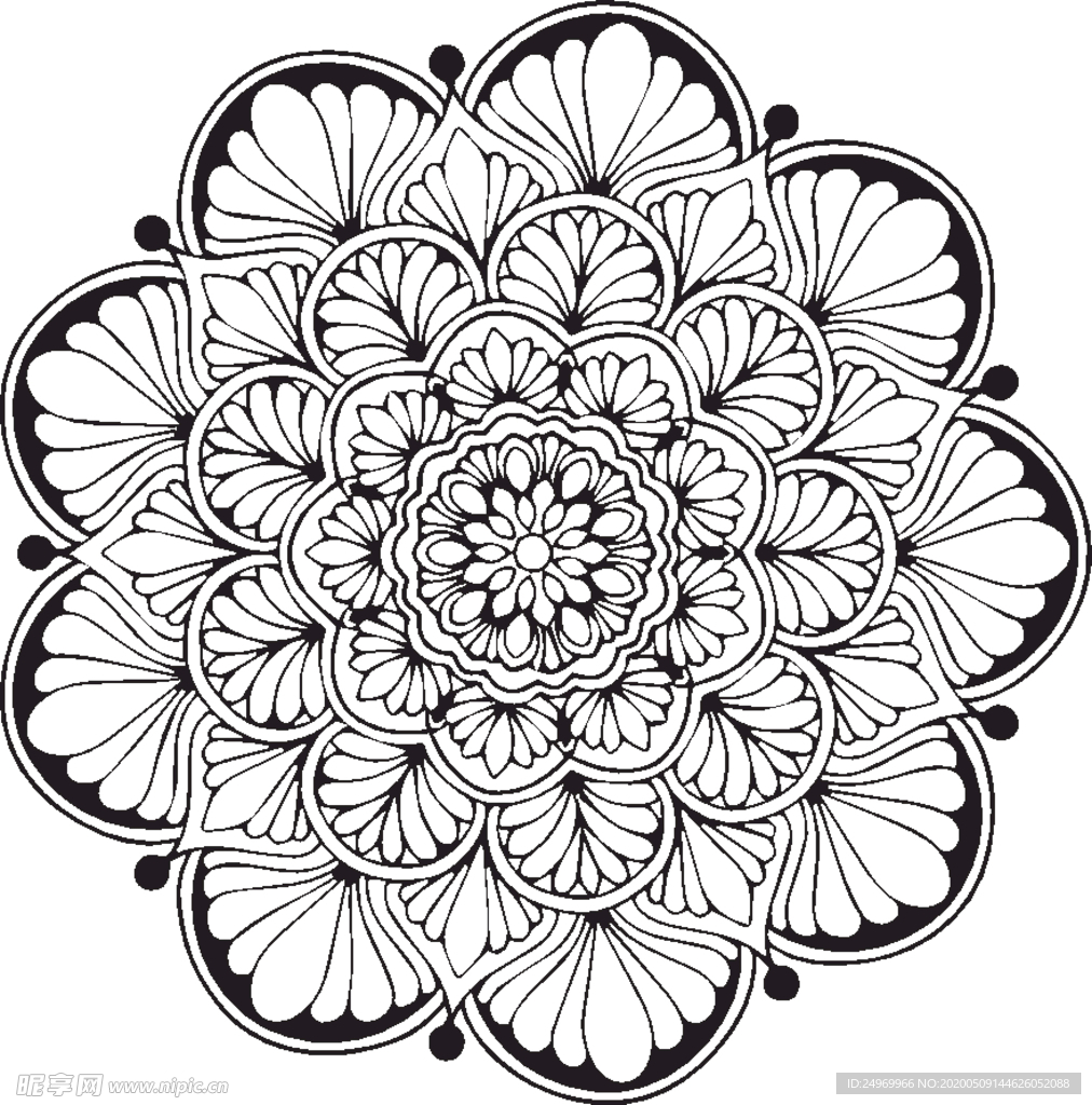 曼陀罗花纹