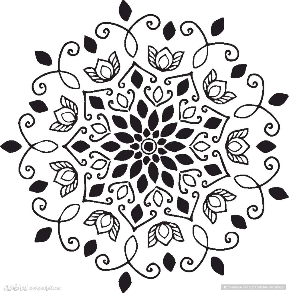 曼陀罗花纹