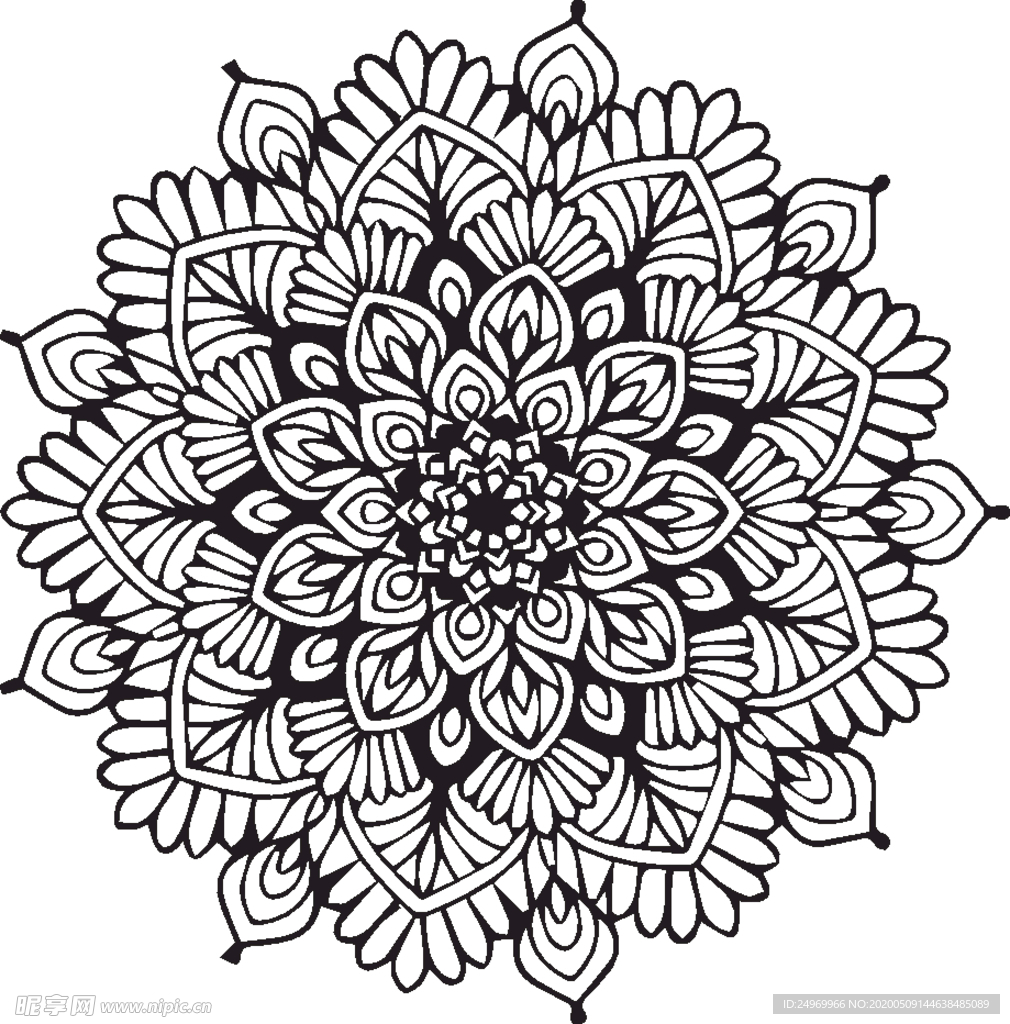 曼陀罗花纹