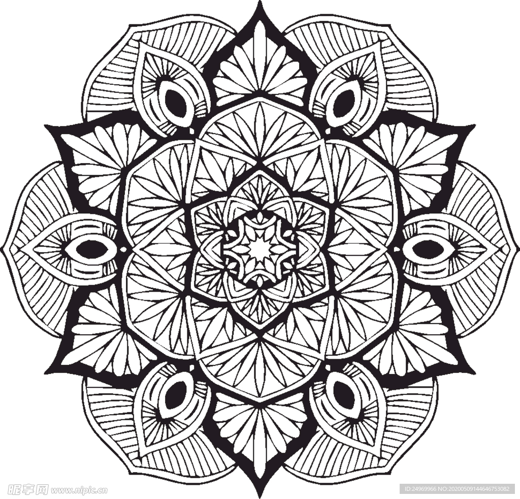 曼陀罗花纹