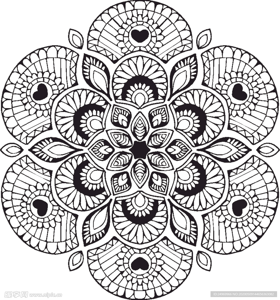 曼陀罗花纹