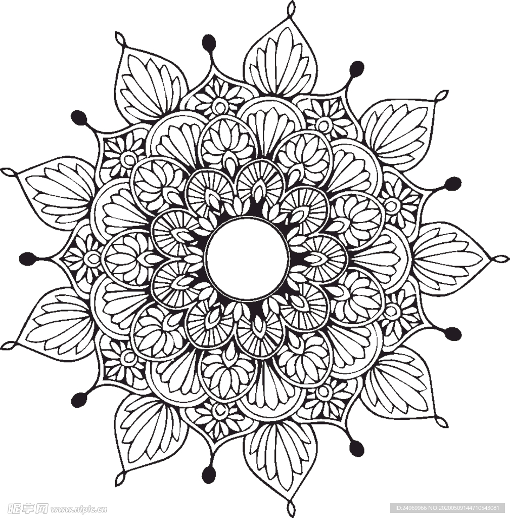 曼陀罗花纹