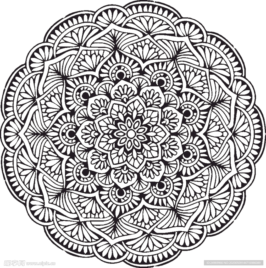 曼陀罗花纹
