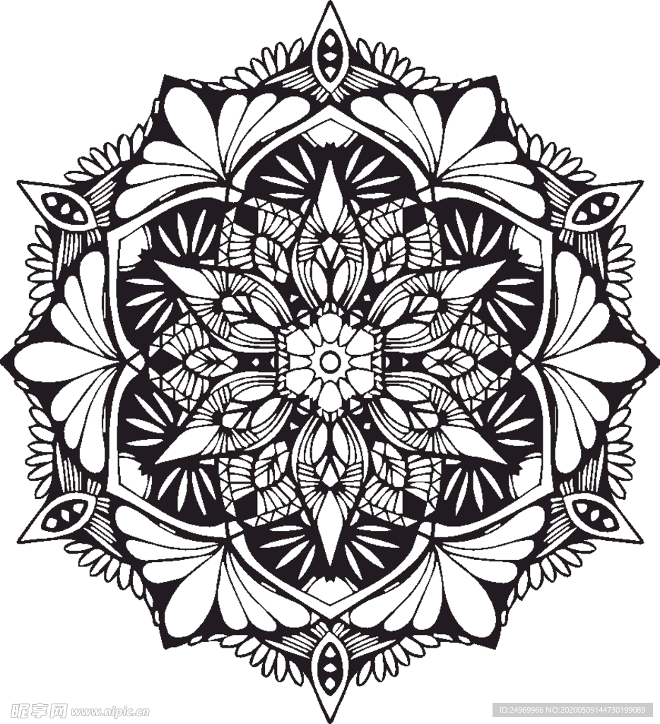 曼陀罗花纹