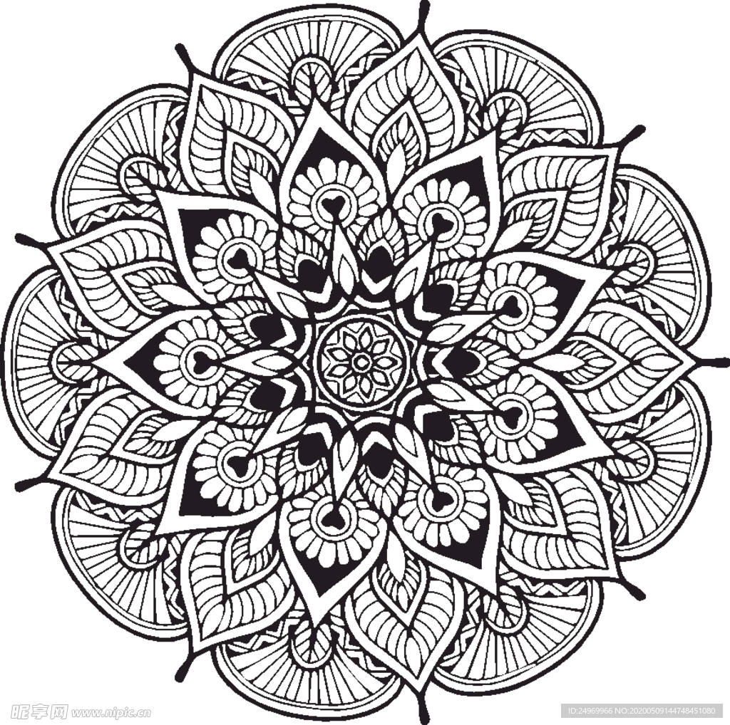 曼陀罗花纹