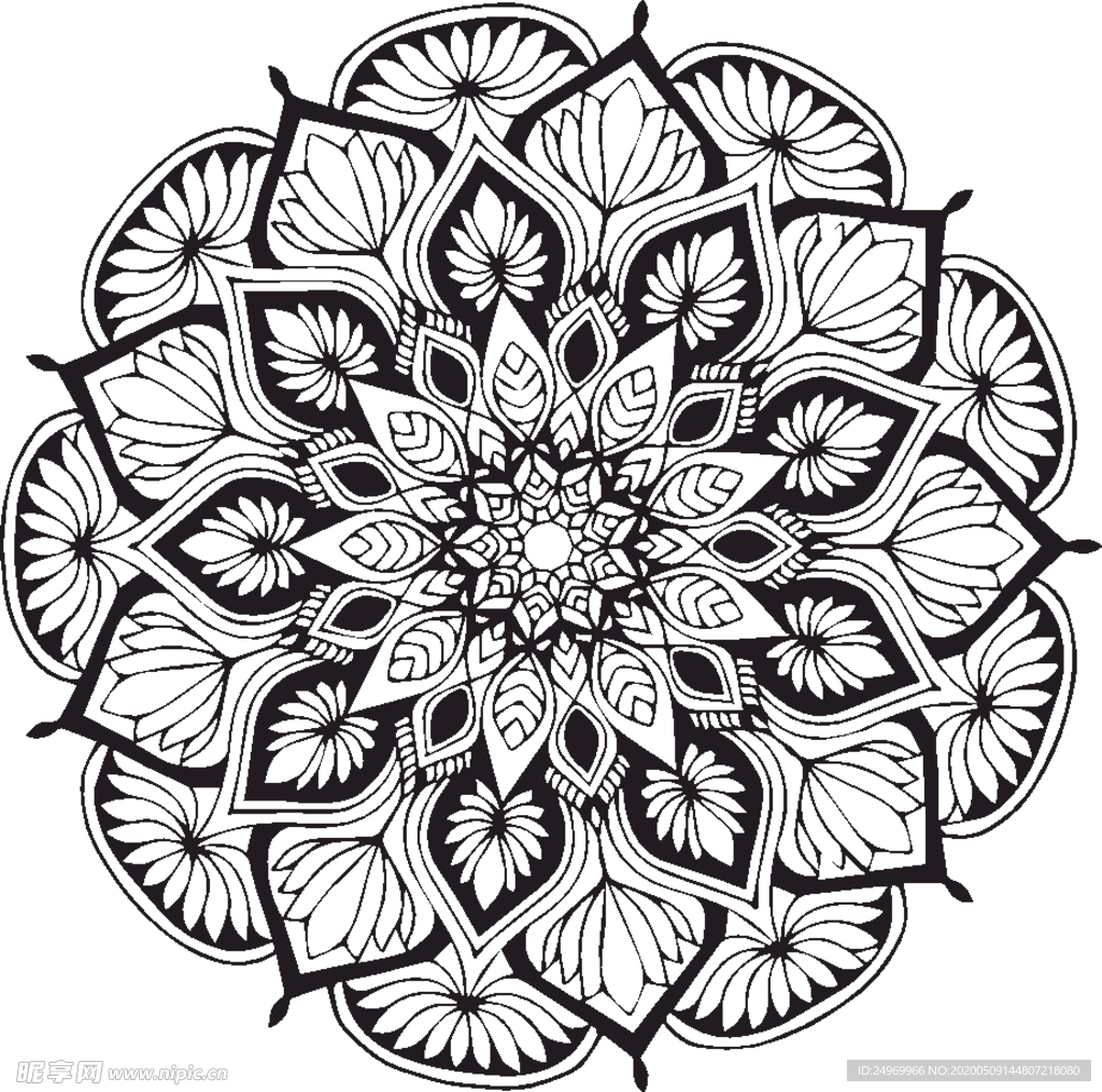 曼陀罗花纹